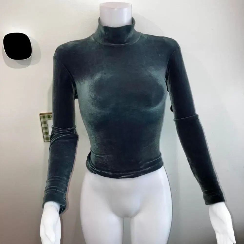 Vintage 90s y2k velvet turtleneck BCBG PARIS